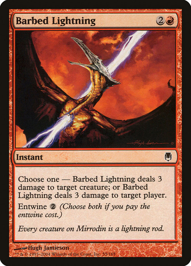 Barbed Lightning – Common Magic: The Gathering card from Darksteel (#55)