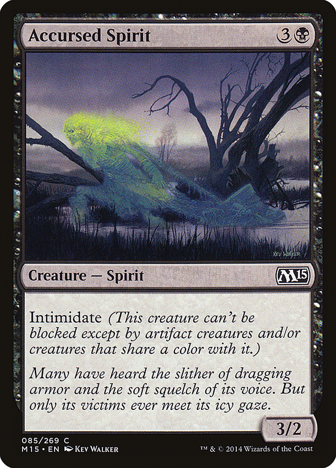Accursed Spirit – Common Magic: The Gathering card from Magic 2015 (#85)