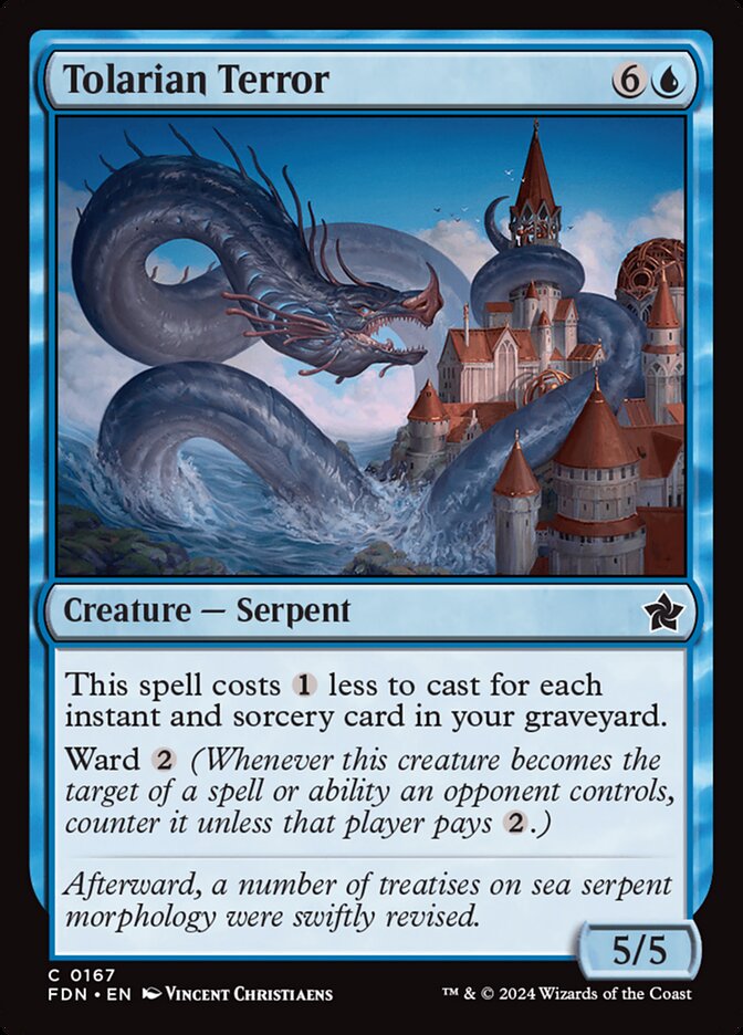 Tolarian Terror – Common Magic: The Gathering card from Foundations (#167)