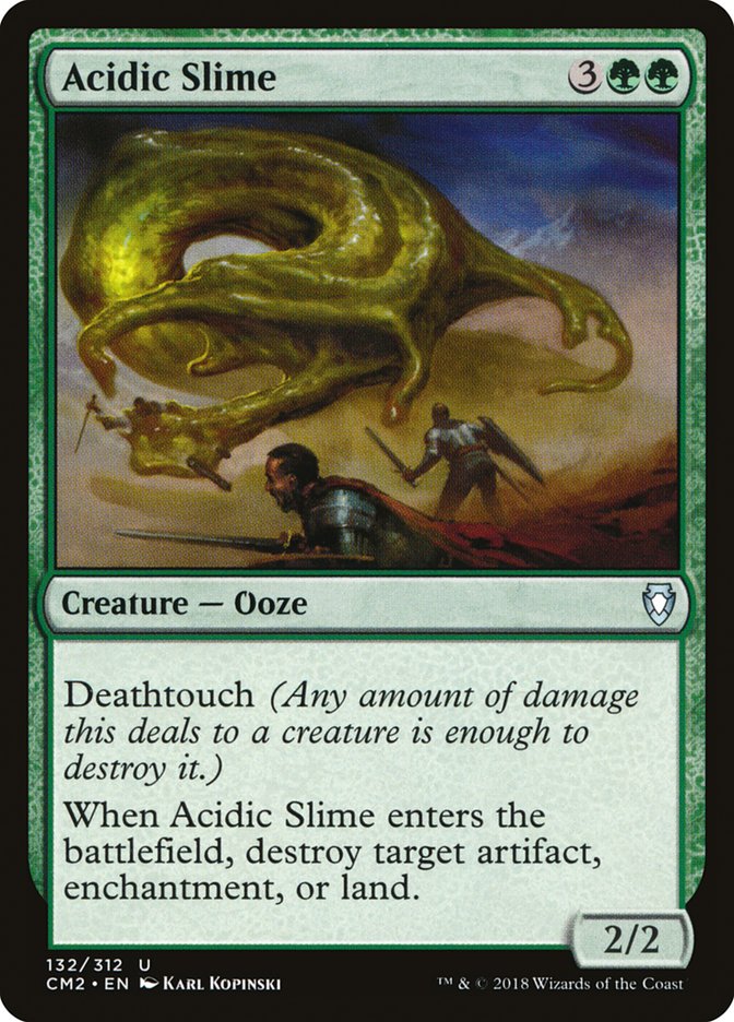 Acidic Slime – Uncommon Magic: The Gathering card from Commander Anthology Volume II (#132)