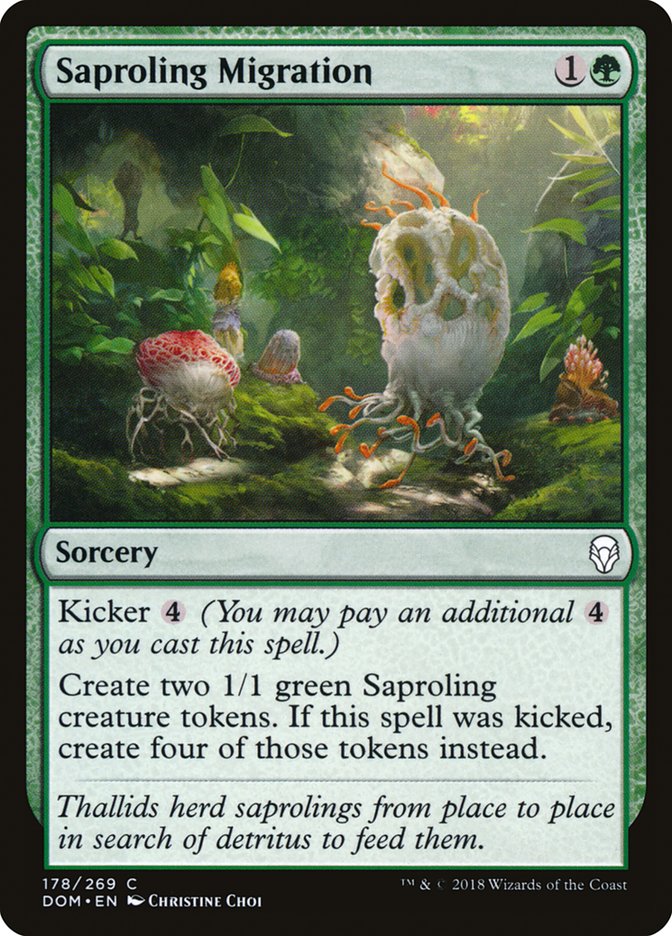 Saproling Migration – Common Magic: The Gathering card from Dominaria (#178)