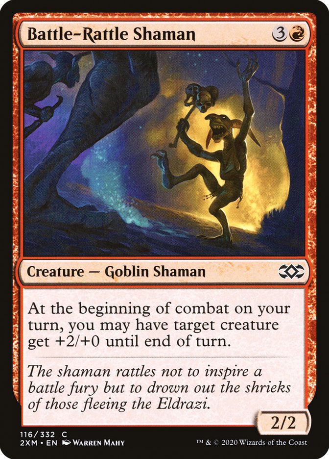 Battle-Rattle Shaman – Common Magic: The Gathering card from Double Masters (#116)