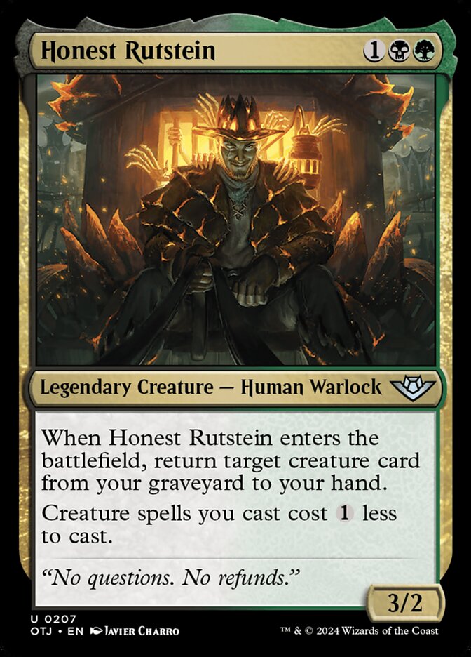 Honest Rutstein – Uncommon Magic: The Gathering card from Outlaws of Thunder Junction (#207)