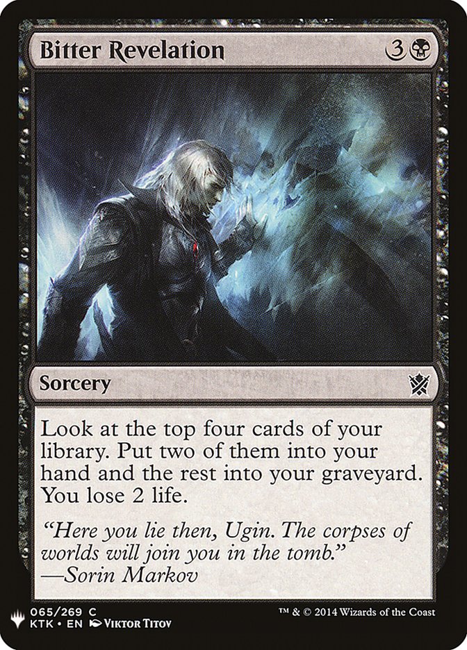 Bitter Revelation – Common Magic: The Gathering card from The List (#KTK-65)