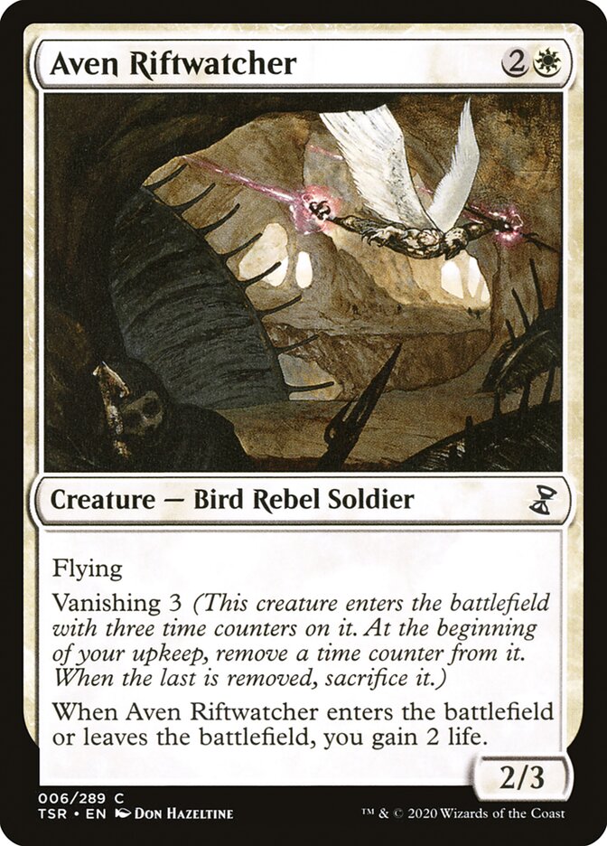 Aven Riftwatcher – Common Magic: The Gathering card from Time Spiral Remastered (#6)