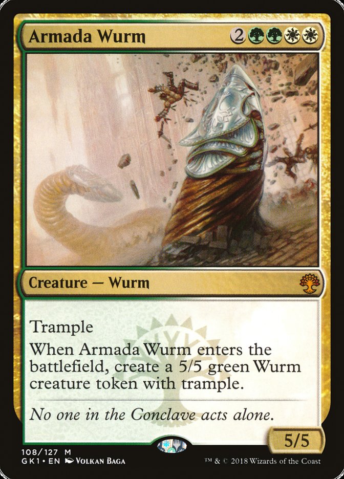 Armada Wurm – Mythic Magic: The Gathering card from GRN Guild Kit (#108)