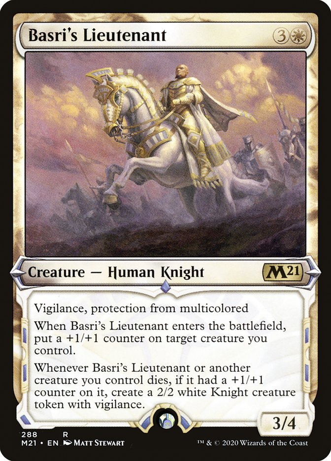 Basri's Lieutenant – Rare Magic: The Gathering card from Core Set 2021 (#288)