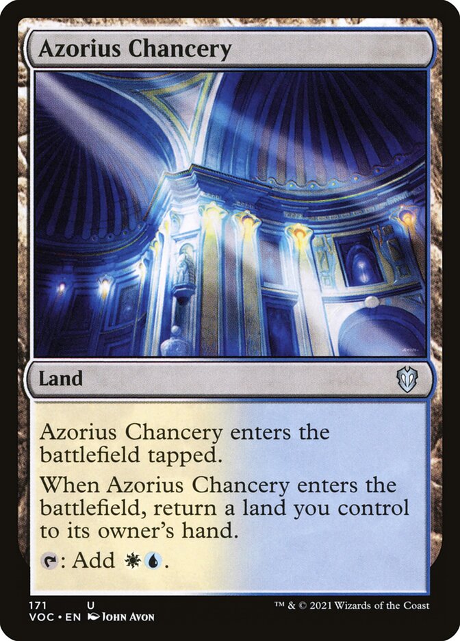 Azorius Chancery – Uncommon Magic: The Gathering card from Crimson Vow Commander (#171)