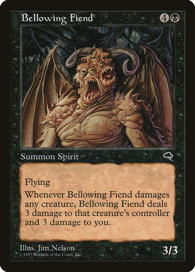 Bellowing Fiend – Rare Magic: The Gathering card from Tempest (#108)