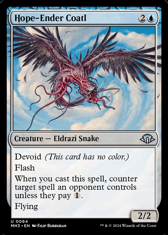 Hope-Ender Coatl – Uncommon Magic: The Gathering card from Modern Horizons 3 (#64)