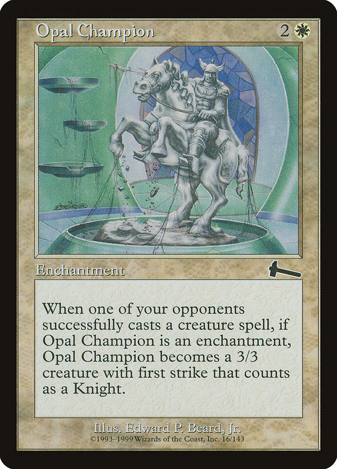 Opal Champion – Common Magic: The Gathering card from Urza's Legacy (#16)
