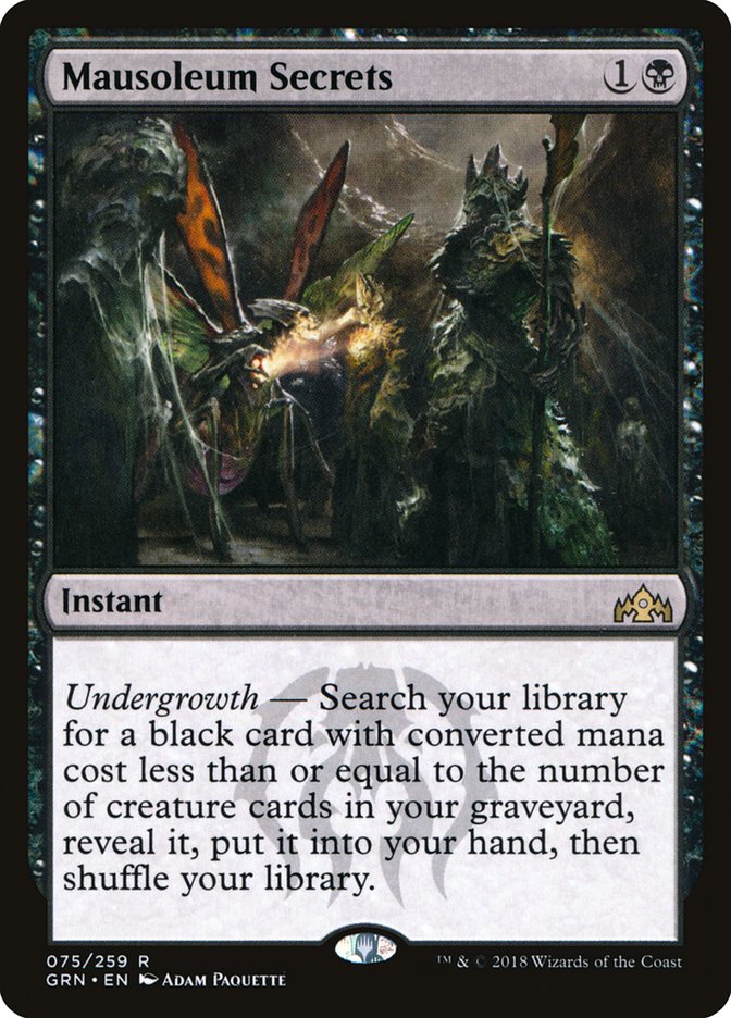 Mausoleum Secrets – Rare Magic: The Gathering card from Guilds of Ravnica (#75)