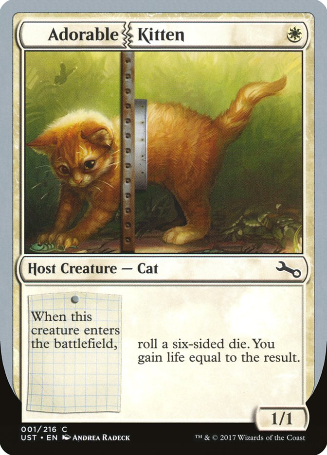 Adorable Kitten – Common Magic: The Gathering card from Unstable (#1)