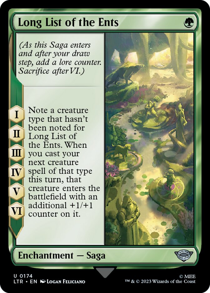 Long List of the Ents – Uncommon Magic: The Gathering card from The Lord of the Rings: Tales of Middle-earth (#174)
