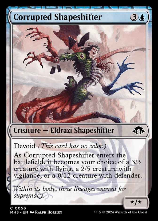 Corrupted Shapeshifter – Common Magic: The Gathering card from Modern Horizons 3 (#56)