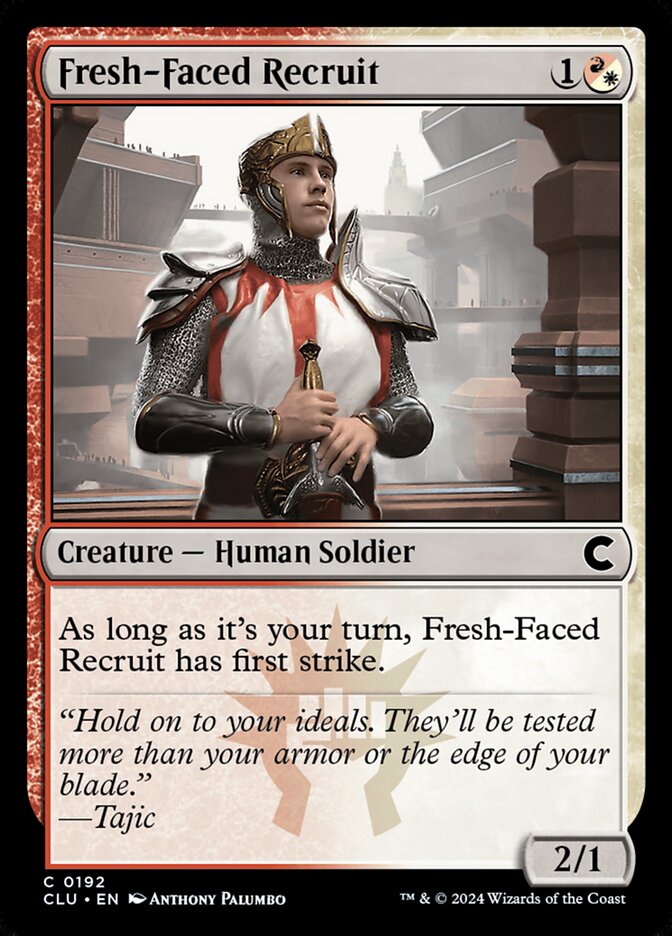 Fresh-Faced Recruit – Common Magic: The Gathering card from Ravnica: Clue Edition (#192)