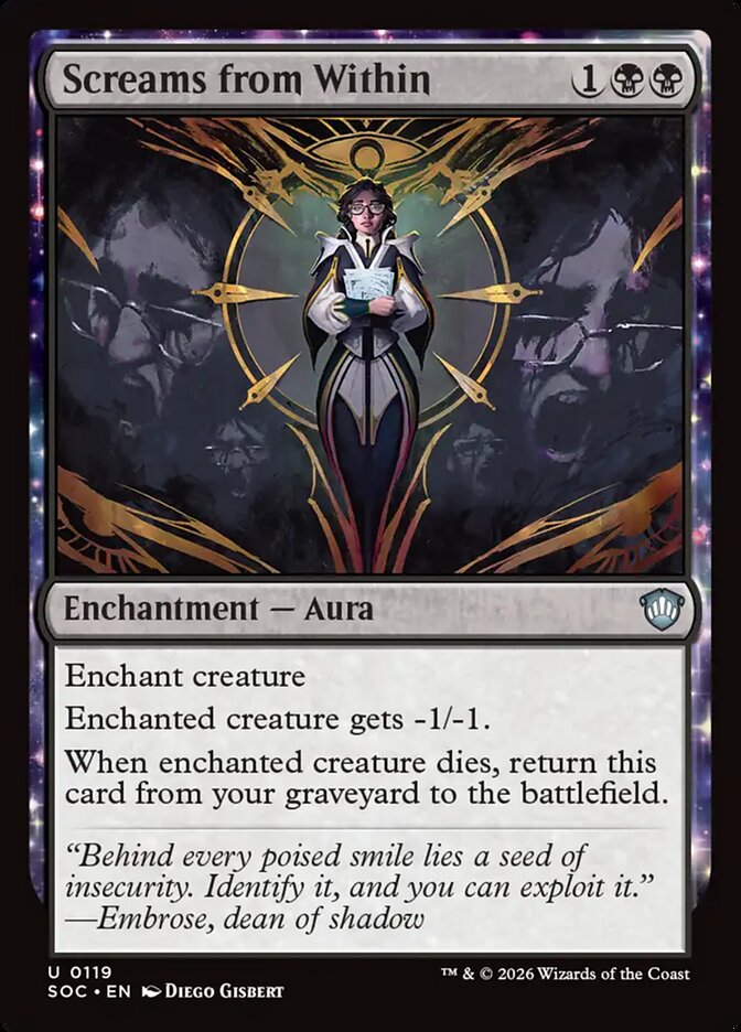 Screams from Within – Uncommon Magic: The Gathering card from Secrets of Strixhaven Commander (#119)