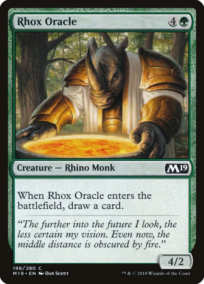 Rhox Oracle – Common Magic: The Gathering card from Core Set 2019 (#198)