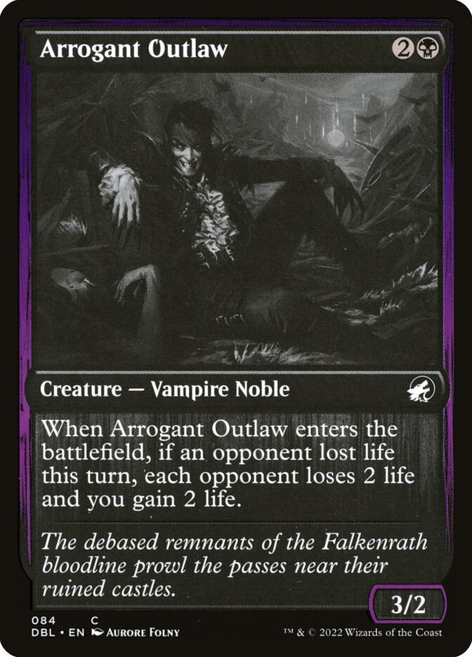 Arrogant Outlaw – Common Magic: The Gathering card from Innistrad: Double Feature (#84)