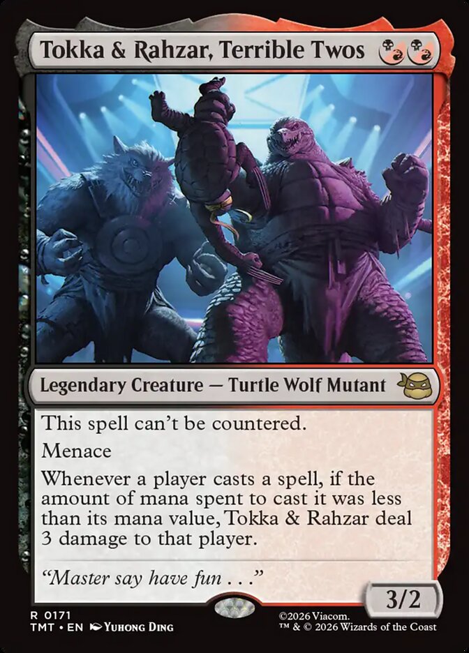 Tokka & Rahzar, Terrible Twos – Rare Magic: The Gathering card from Teenage Mutant Ninja Turtles (#171)