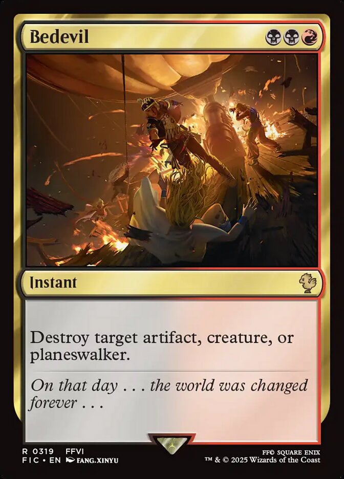 Bedevil – Rare Magic: The Gathering card from Final Fantasy Commander (#319)
