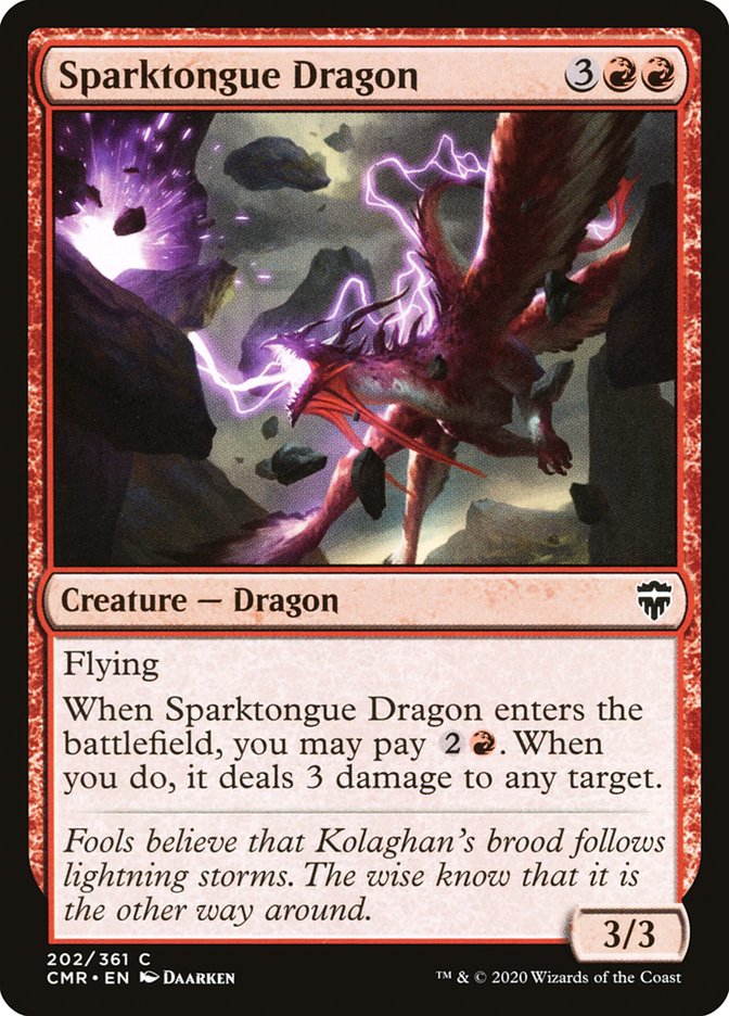 Sparktongue Dragon – Common Magic: The Gathering card from Commander Legends (#202)