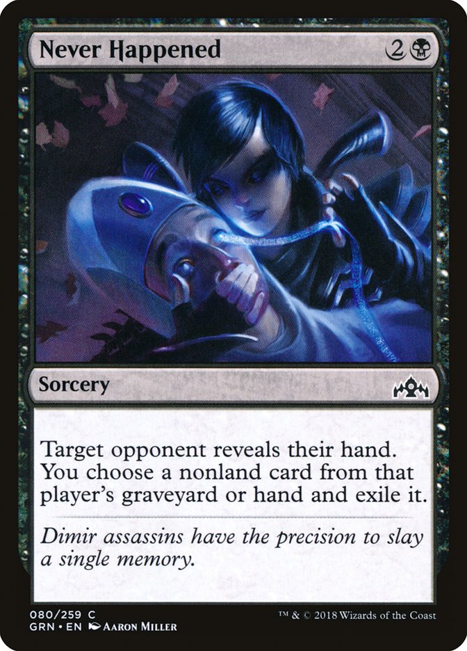 Never Happened – Common Magic: The Gathering card from Guilds of Ravnica (#80)