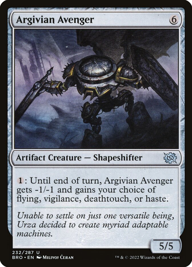 Argivian Avenger – Uncommon Magic: The Gathering card from The Brothers' War (#232)