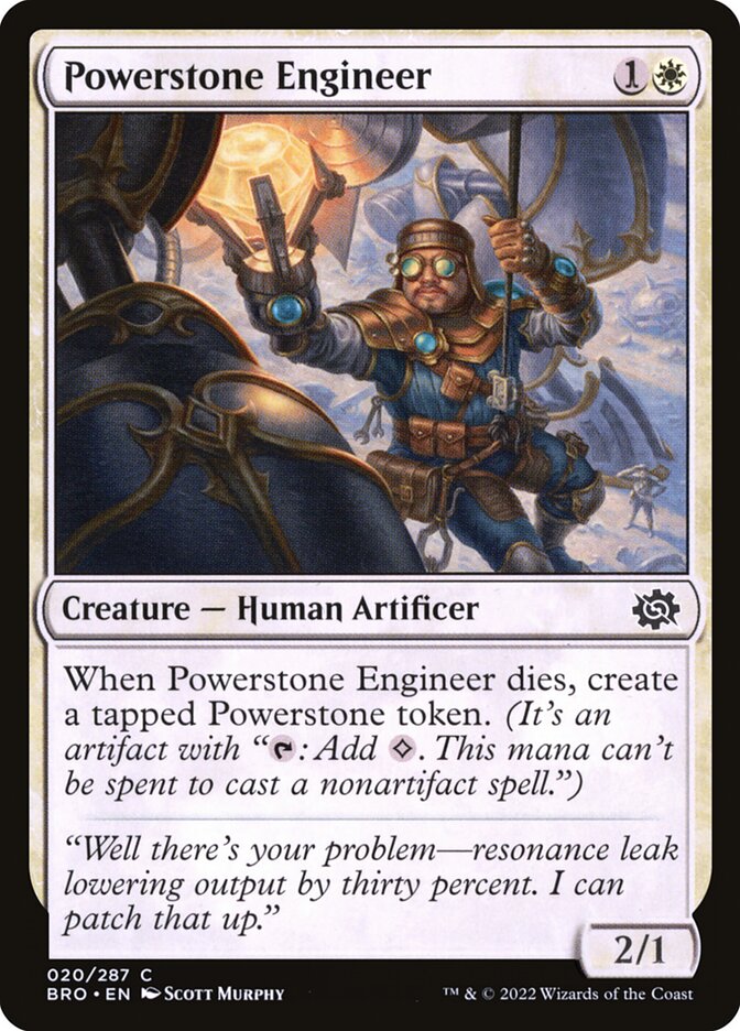 Powerstone Engineer – Common Magic: The Gathering card from The Brothers' War (#20)