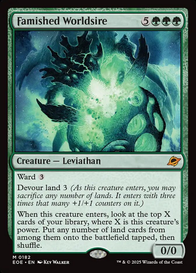 Famished Worldsire – Mythic Magic: The Gathering card from Edge of Eternities (#182)