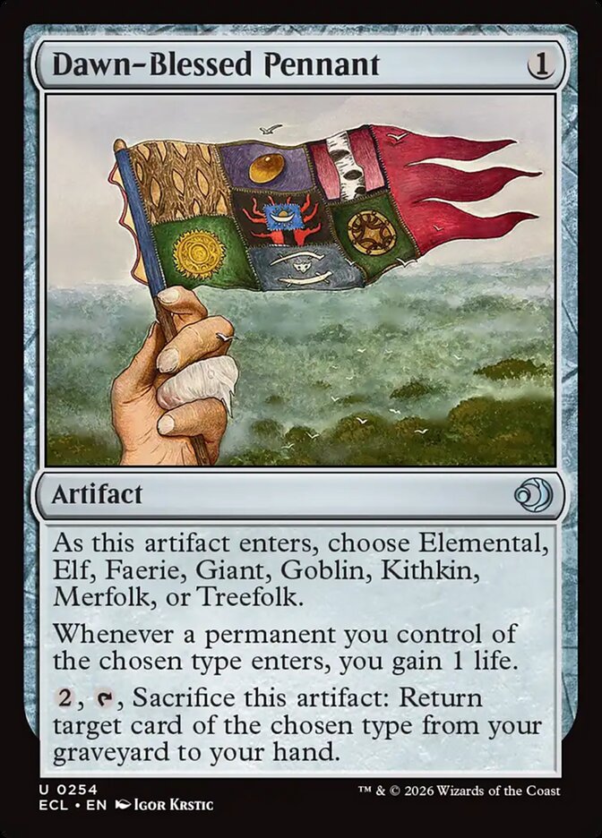 Dawn-Blessed Pennant – Uncommon Magic: The Gathering card from Lorwyn Eclipsed (#254)