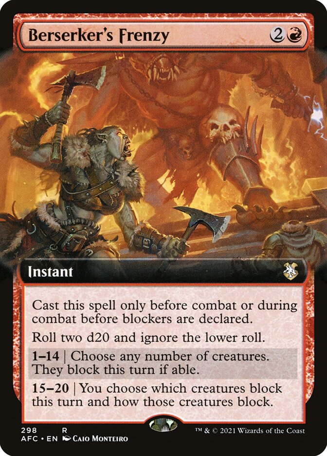 Berserker's Frenzy – Rare Magic: The Gathering card from Forgotten Realms Commander (#298)