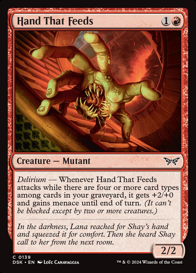 Hand That Feeds – Common Magic: The Gathering card from Duskmourn: House of Horror (#139)