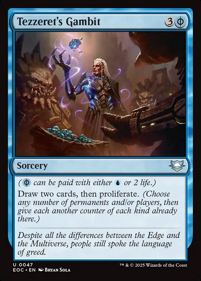 Tezzeret's Gambit – Uncommon Magic: The Gathering card from Edge of Eternities Commander (#47)