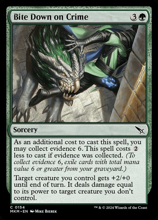 Bite Down on Crime – Common Magic: The Gathering card from Murders at Karlov Manor (#154)
