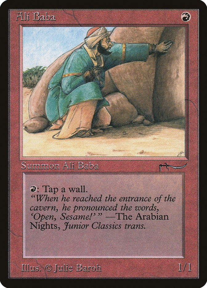 Ali Baba – Uncommon Magic: The Gathering card from Arabian Nights (#35)