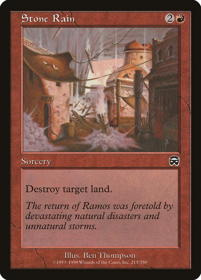 Stone Rain – Common Magic: The Gathering card from Mercadian Masques (#215)