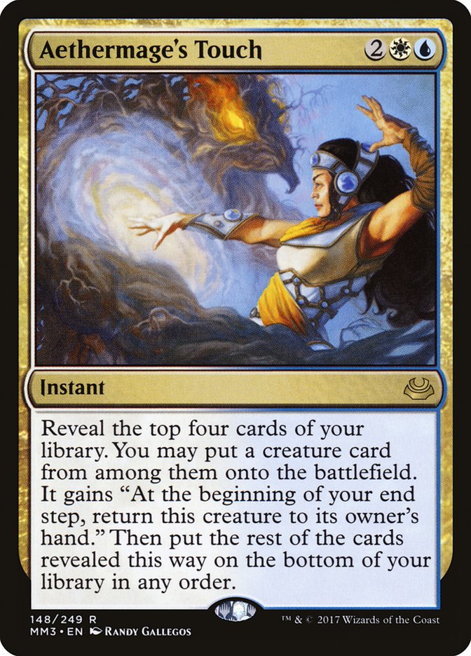 Aethermage's Touch – Rare Magic: The Gathering card from Modern Masters 2017 (#148)