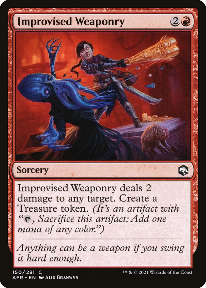 Improvised Weaponry – Common Magic: The Gathering card from Adventures in the Forgotten Realms (#150)