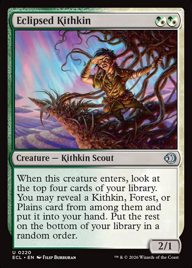 Eclipsed Kithkin – Uncommon Magic: The Gathering card from Lorwyn Eclipsed (#220)