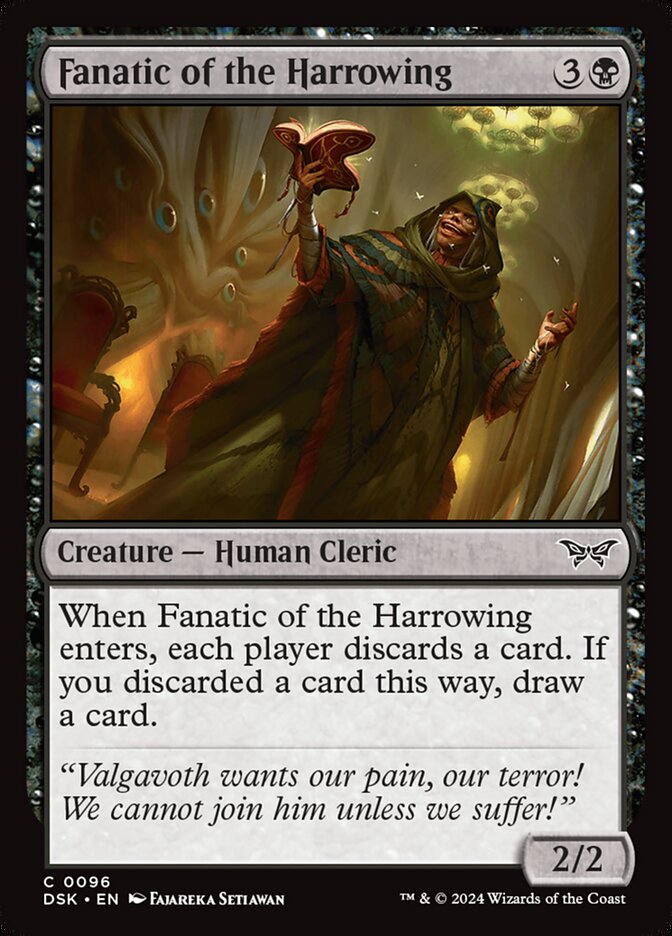 Fanatic of the Harrowing – Common Magic: The Gathering card from Duskmourn: House of Horror (#96)