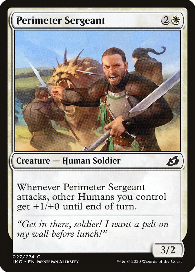 Perimeter Sergeant – Common Magic: The Gathering card from Ikoria: Lair of Behemoths (#27)