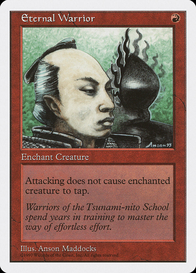 Eternal Warrior – Common Magic: The Gathering card from Fifth Edition (#225)