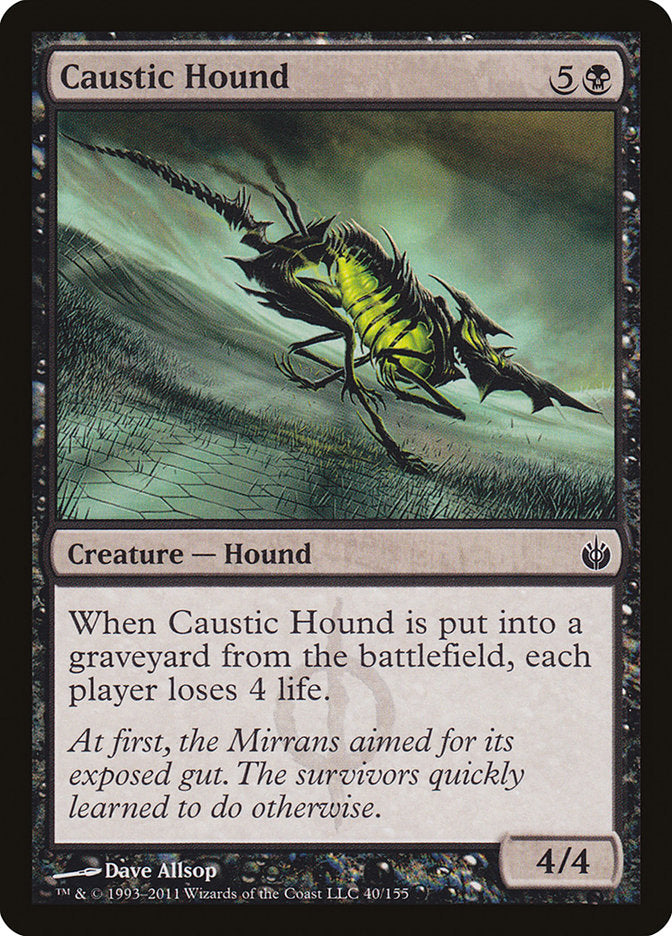 Caustic Hound – Common Magic: The Gathering card from Mirrodin Besieged (#40)