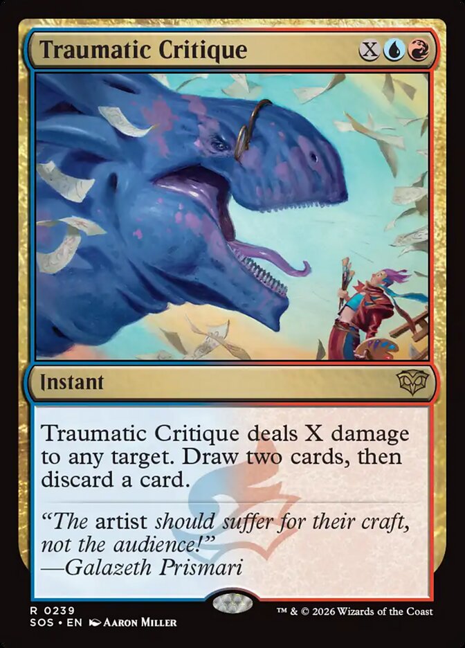 Traumatic Critique – Rare Magic: The Gathering card from Secrets of Strixhaven (#239)