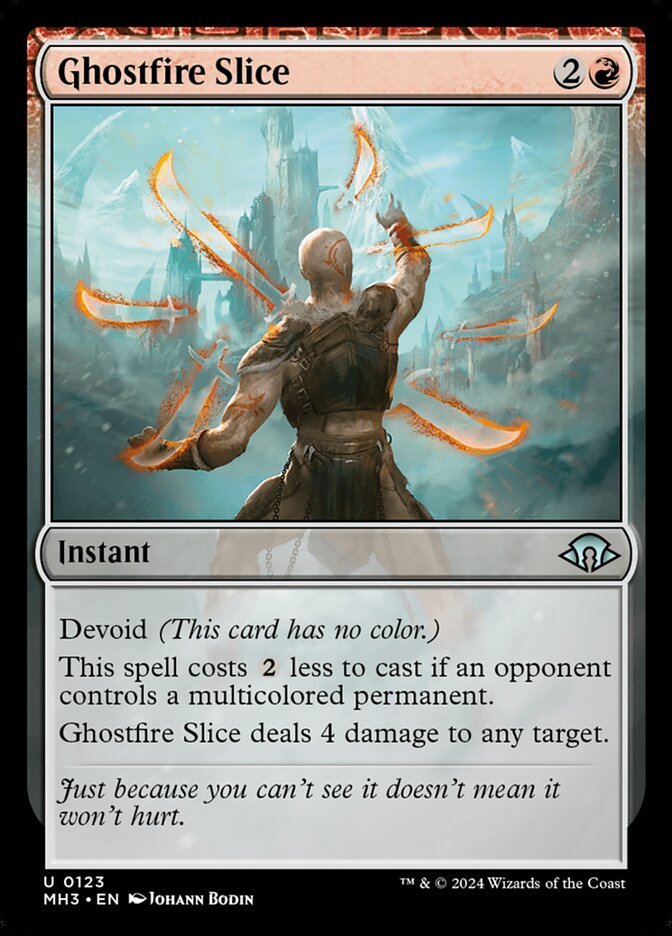 Ghostfire Slice – Uncommon Magic: The Gathering card from Modern Horizons 3 (#123)