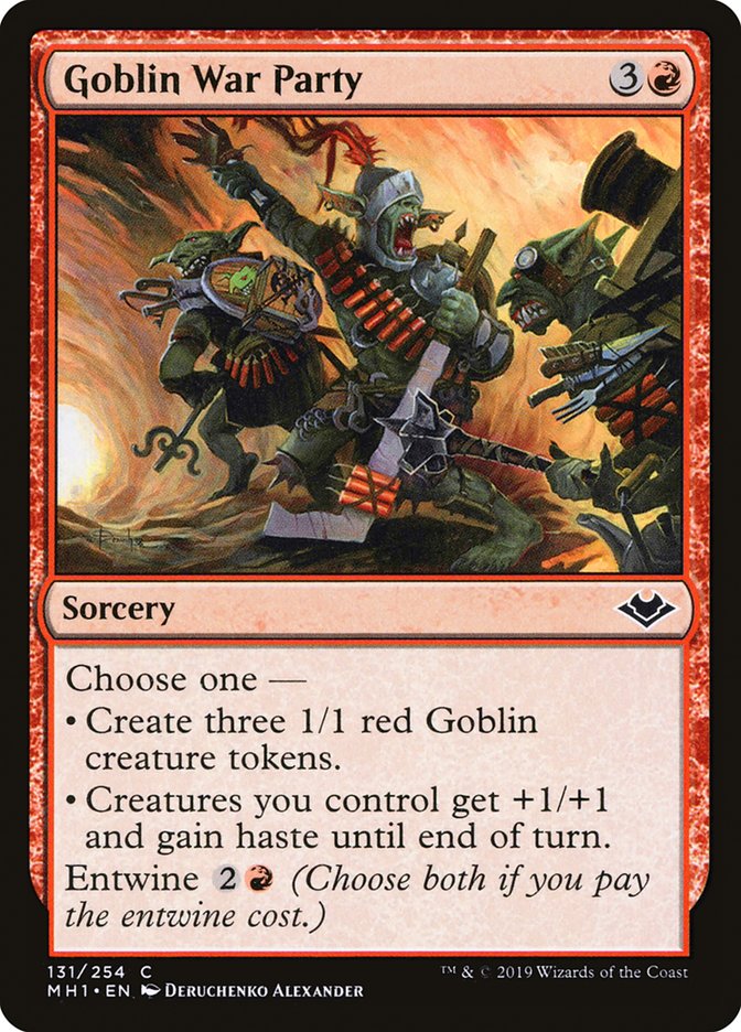 Goblin War Party – Common Magic: The Gathering card from Modern Horizons (#131)