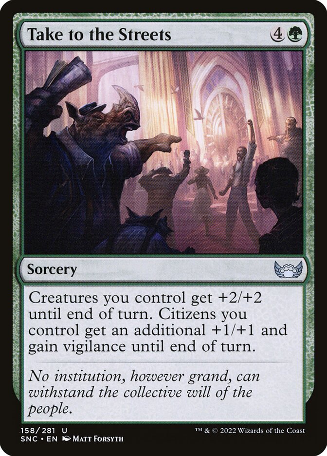 Take to the Streets – Uncommon Magic: The Gathering card from Streets of New Capenna (#158)