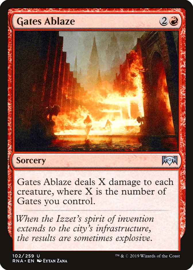 Gates Ablaze – Uncommon Magic: The Gathering card from Ravnica Allegiance (#102)
