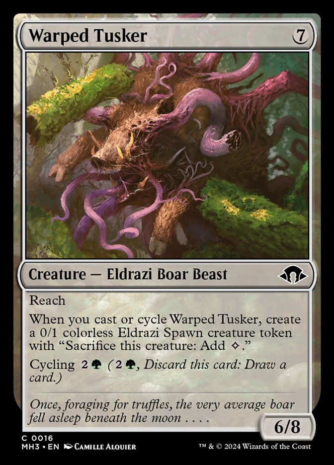 Warped Tusker – Common Magic: The Gathering card from Modern Horizons 3 (#16)